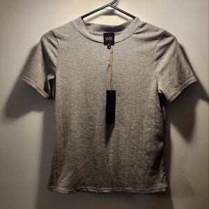 NWT- W5 Size M, Grey Top, Business Casual, Formal, Women, Women Owned Business